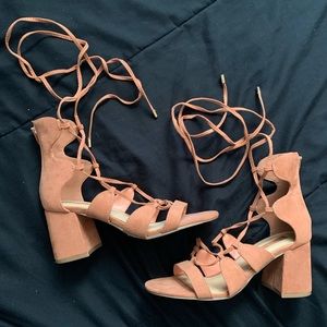 Strappy block heels